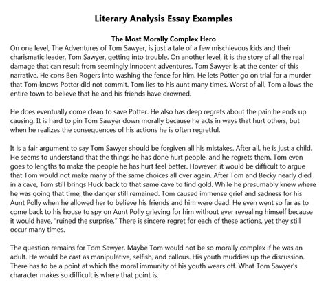 Literary Analysis Essay Tips To Write A Perfect Essay Wuzzupessay