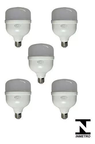 Kit 05 Lâmpadas Led 50w Alta Potência 6500k Loja Galpão 1033 Cor da luz