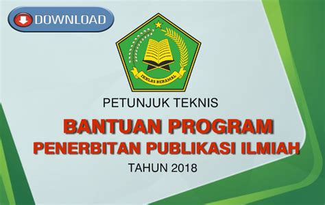 Petunjuk Teknis Bantuan Program Penerbitan Publikasi Ilmiah Tahun