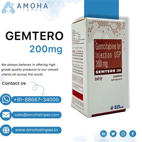 Gemcitabine Gemtero Mg Injection Hetero Drugs Ltd At Rs Vial