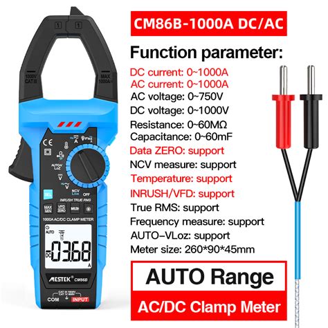 Mestek Cm B Digital Clamp Meter Auto Range Multimeter True Rms High