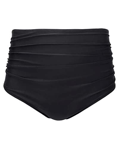 Amazing High Waisted Black Bikini Bottom For Under Tec