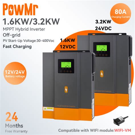 PowMr 1 6KW 3 2KW Hybrid Solar Inverter 230Vac PV Start Voltage 30Voc