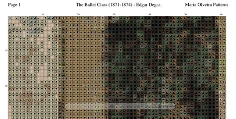 The Ballet Class 1871 1874 Edgar Degas PDF Cross Stitch Pattern Etsy