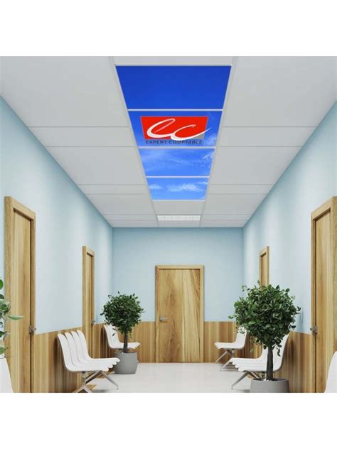 Dalle LED 36W 600 600 personnalisable logo société Visuel Ciel HD4