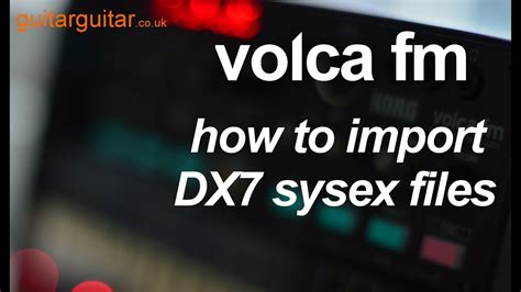 Korg Volca FM 3 How To Import Sysex DX7 Patches Using DEXED YouTube