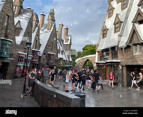 orlando,FL/USA-10/6/19: The Hogsmeade portion of the Wizarding World of Harry Potter attraction ...