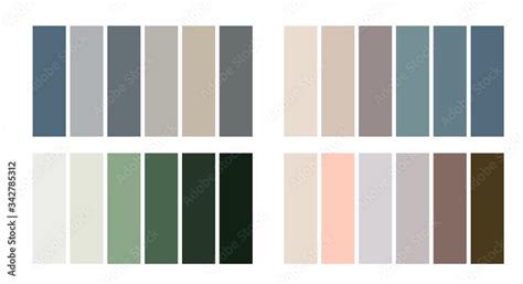 Set Of Color Palette Pastel Color Stock Illustration Adobe Stock