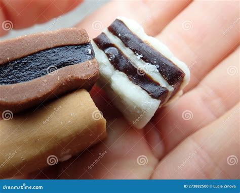 Sweet Liquorice Candy With Color Sugar Layer Stock Photo Image Of