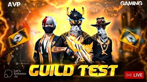 1vs2 FREE FIRE LIVE GUILD TEST CUSTOM ROOM GUILD TEST FF LIVE