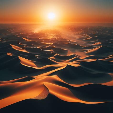 Premium Photo Desert Dunes At Sunset