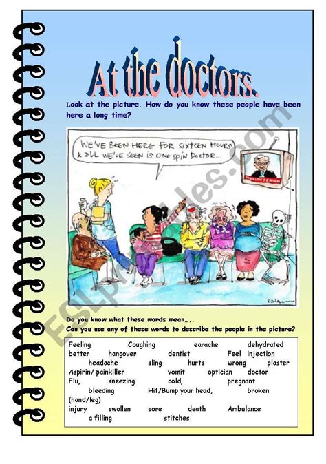 At The Doctors Esl Worksheet By Karire