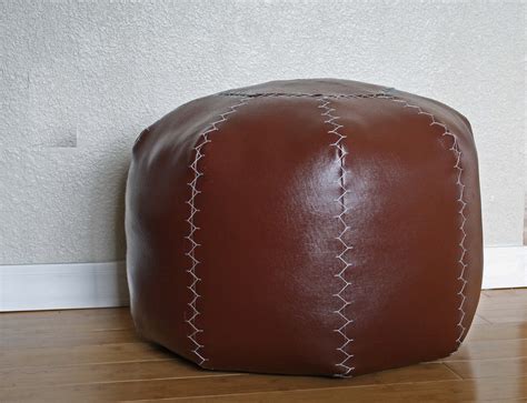 Running With Scissors: DIY Faux Leather Pouf