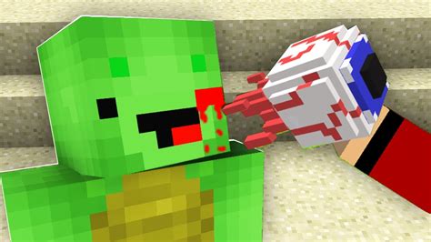 JJ Build SECRET BASE INSIDE A Mikey S EYE In Minecraft Challenge