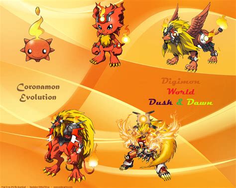 Coronamon Evolution Line By Darknessflame16 On Deviantart
