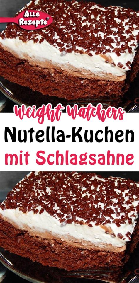 Nutella Kuchen Mit Schlagsahne Alle Rezepte