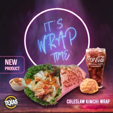 Texas Chicken Coleslaw Kimchi Chicken Wrap