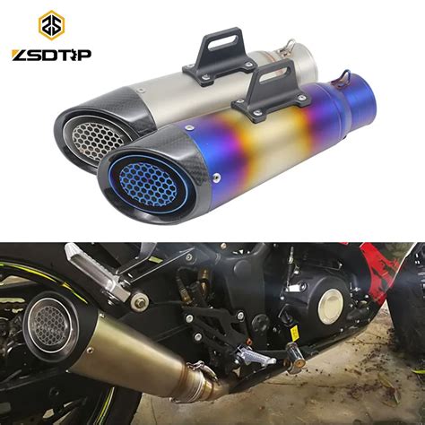 Aliexpress Buy ZSDTRP 60mm Inlet Motorcycle Exhaust Pipe Muffler