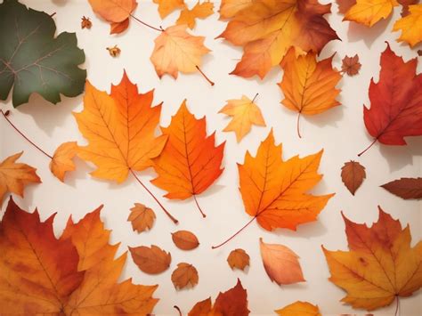 Premium AI Image Lay Of Fall Maple Leaves