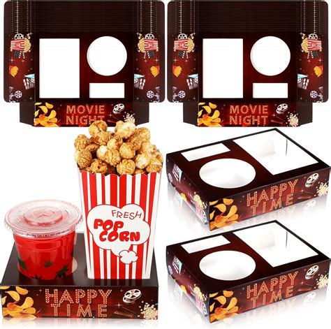 Pcs Movie Night Snack Trays Movie Theater Snack Boxes Movie Night