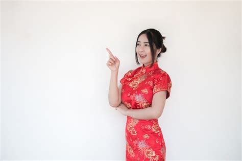 Premium Photo | Chinese New Year. Asian women do exciting gestures.