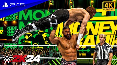 WWE 2K24 Sami Zayn Vs Bron Breakker Money Inthe Bank 2024 Full