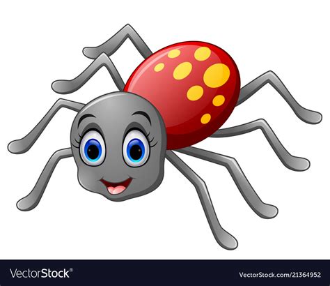 Cute spider cartoon Royalty Free Vector Image - VectorStock