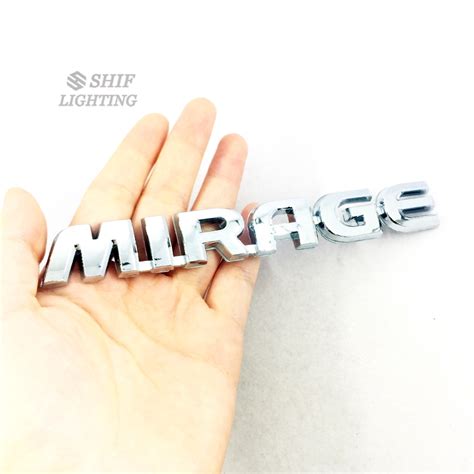 1 X ABS Chrome MIRAGE Letter Logo Car Auto Rear Trunk Emblem Badge