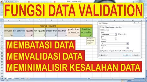 Cara Menggunakan Data Validation Pada Excel YouTube