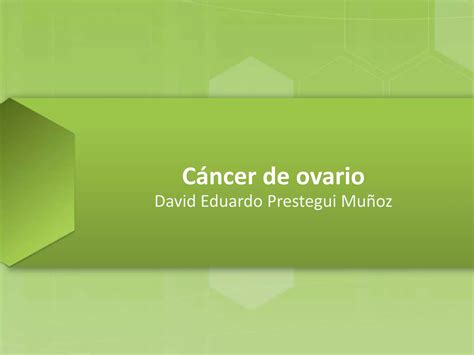 Cáncer De Ovario Ppt