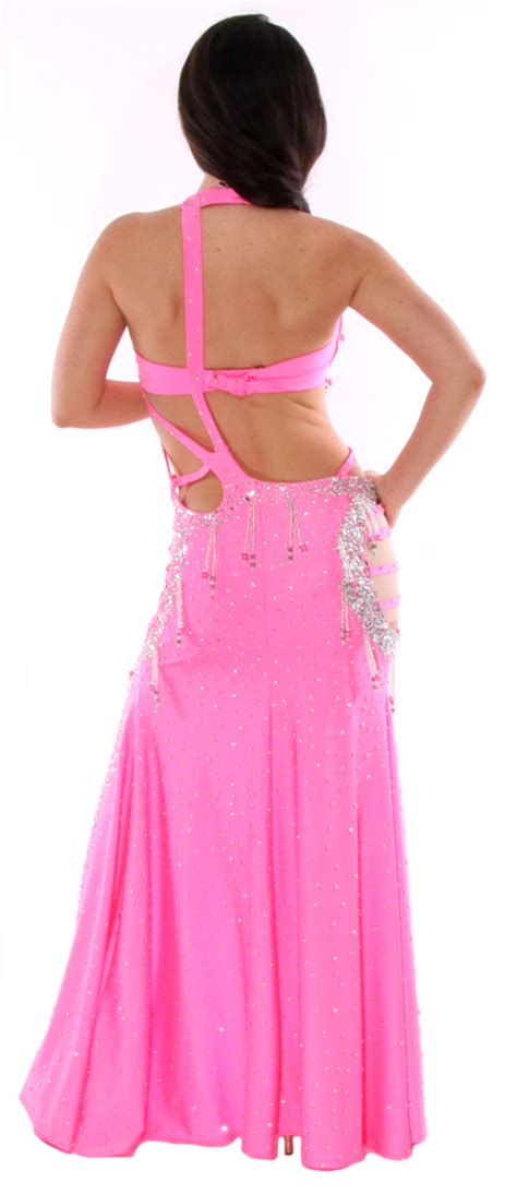 Professional Modern Belly Dance Costume From Egypt In Pink