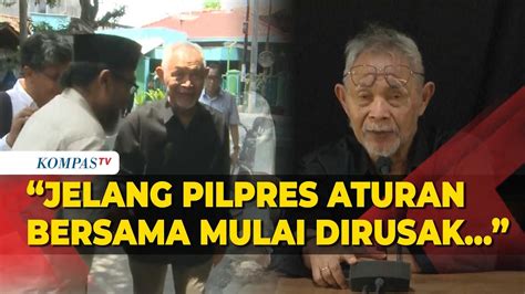 Sowan Ke Gus Mus Goenawan Mohamad Sebut Jelang Pilpres Aturan Bersama