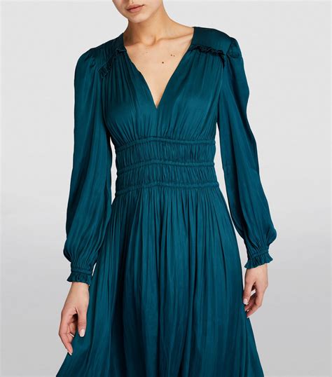 Sale Maje Ruffle Trim Midi Dress Harrods Us