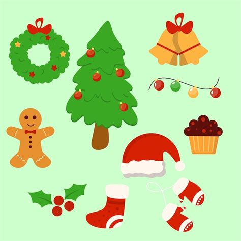 Premium Vector Christmas Element Collection