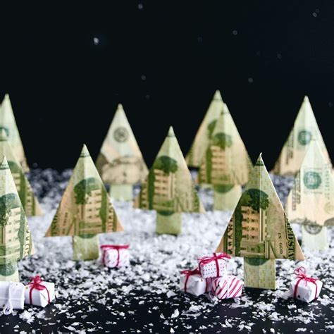How To Fold A Dollare Into A Christmas Tree Origami