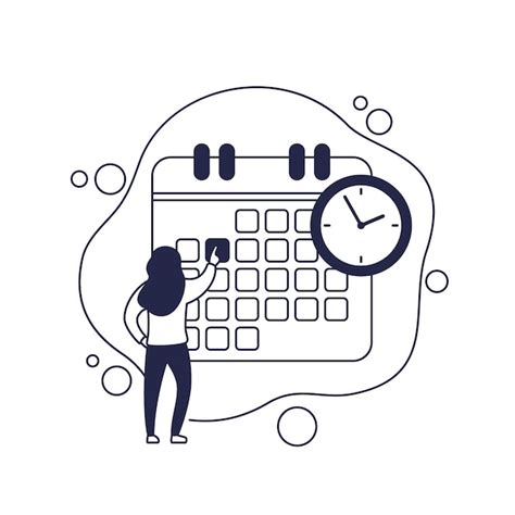 Premium Vector Set A Deadline Time Management Vector Illustration