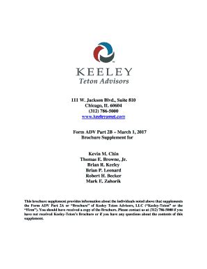 Fillable Online Form ADV Part 2B Keeley Asset Management Fax Email