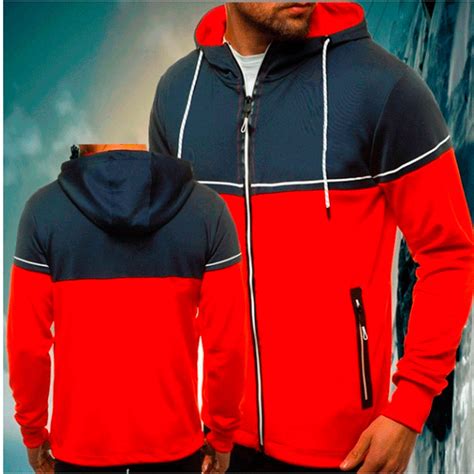 Mens Athletic Full Zip Sweatshirt Mens Sports Regular Fit Long Sleeve Hoodies Ebay