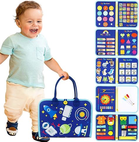 Deao Busy Board Montessori Jouets Sensoriels Montessori Pages Livre