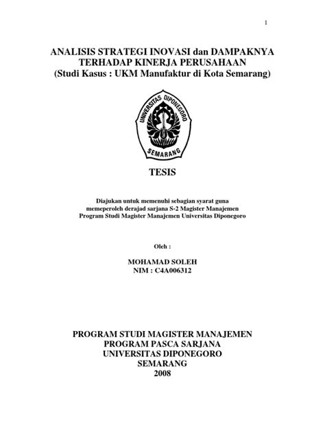 Contoh Thesis Ukm Thesis Title Ideas For College