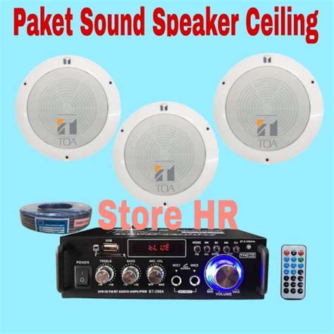 Jual Paket Sound System Ceiling Toa Zs 646 R Ampli Bluetooth Usb Cafe