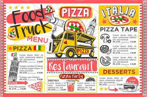 Food Truck Menu Template - Parahyena.com