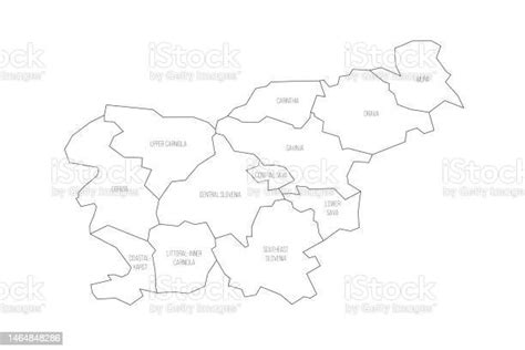 Mappa Politica Della Slovenia Delle Divisioni Amministrative Immagini