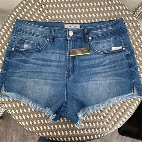 Refuge Shorts Nwt Refuge High Rise Cheeky Denim Shorts Sz Poshmark