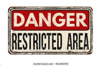 Warning Area 51 Vintage Rusty Metal Stock Vector Royalty Free