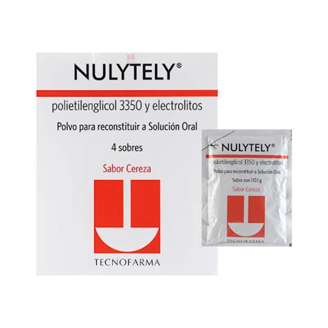 Nulytely Polietilenglicol 3350 Tecnofarma Caja X 4 Sobres