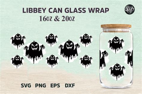 Libbey Can Glass Halloween Spooky Svg Wr Graphic By Lazycraftlab