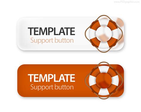 Support button (PSD) - PSDgraphics