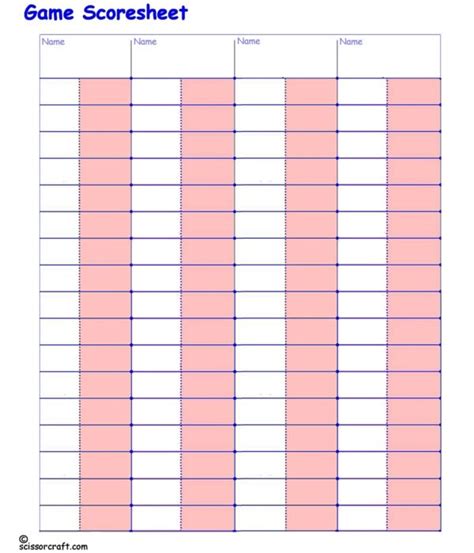 large print score cards theory  pat