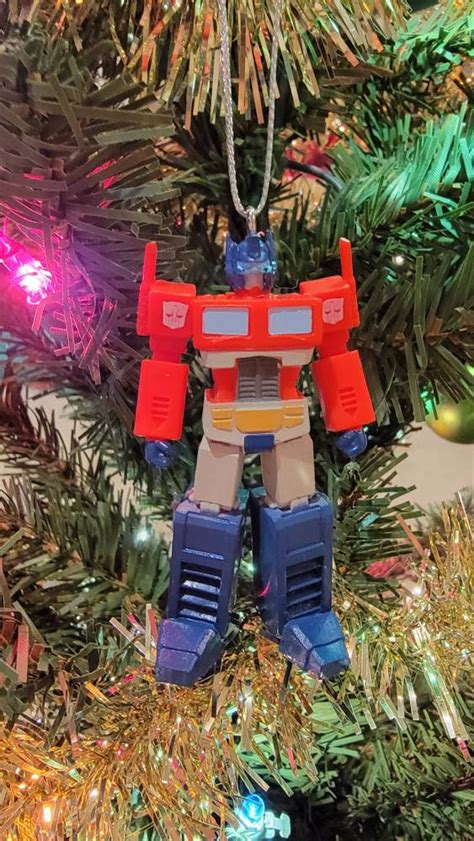 Custom Transformers Optimus Prime Christmas Ornament Etsy